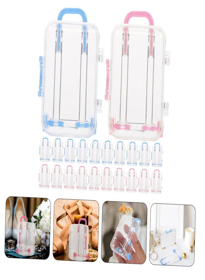 FONDOTIN 24pcs Box Trolley Case Wedding Candies Box Favor es for Wedding Clear Mini Suitcase Favor Candy es Mini Suitcase Decor Candy Pack ding Supplies Candy - Image 3